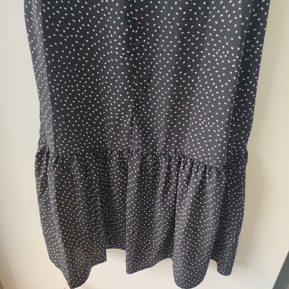ATMOS&HERE|| Black and white dotted smock dress Size 8 - Picture 6 of 12